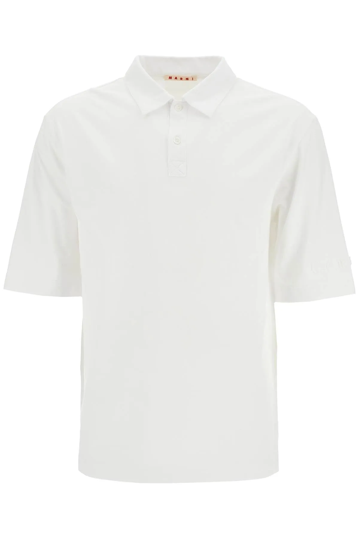 compact jersey polo shirt POMU0037X0UTC406 LILY WHITE