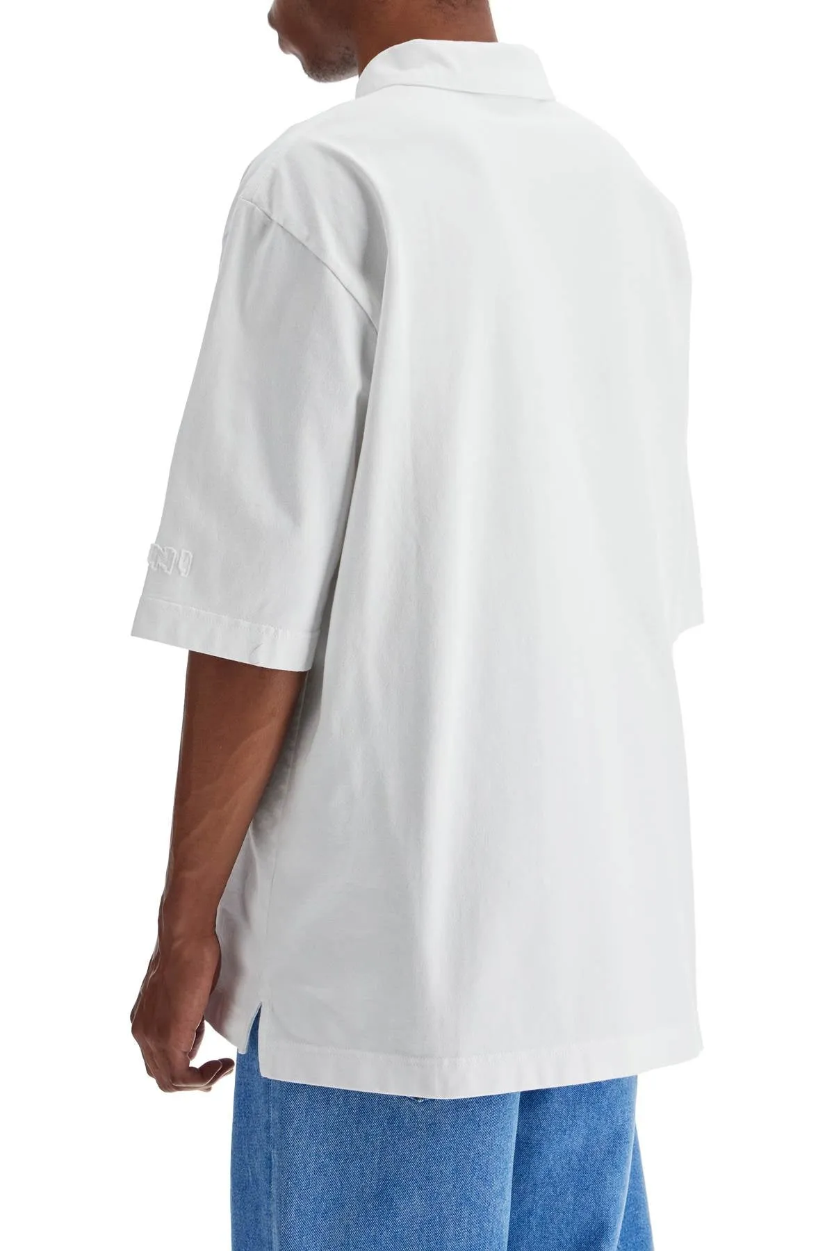 compact jersey polo shirt POMU0037X0UTC406 LILY WHITE