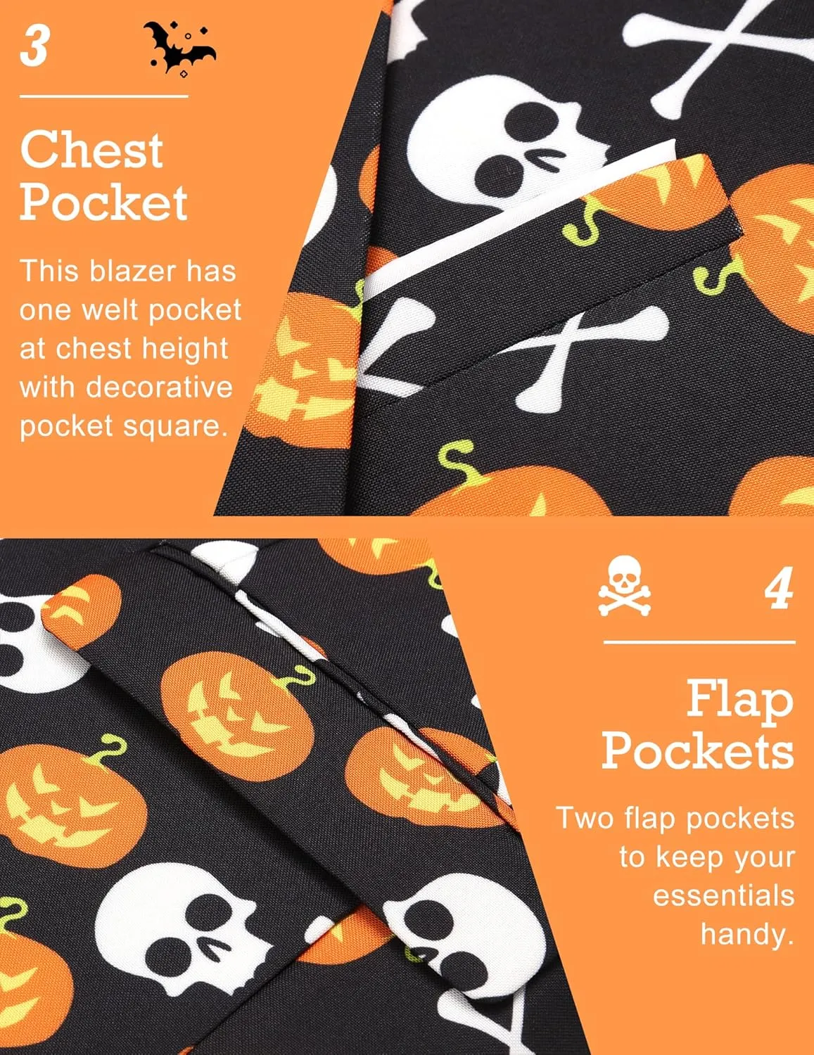COOFANDY Men's Christmas Blazer Halloween Sport Coat One Button Christmas Suit Jacket Xmas Party Jackets Holiday Blazers