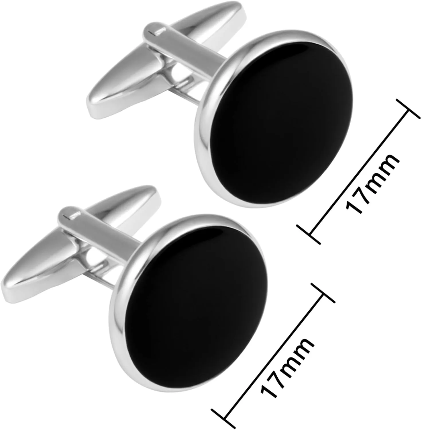 Cufflinks for Men Classic Wedding Business Shirt Cuff Links Silver Gold Black Set Gifts with Box