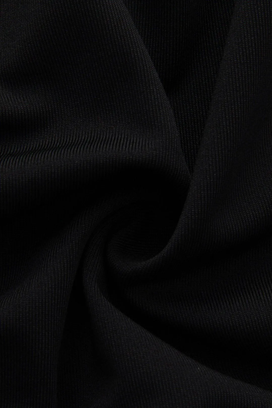 Custom Round Neck Cold Shoulder Plain Cut Out Long Sleeve Black T-Shirts