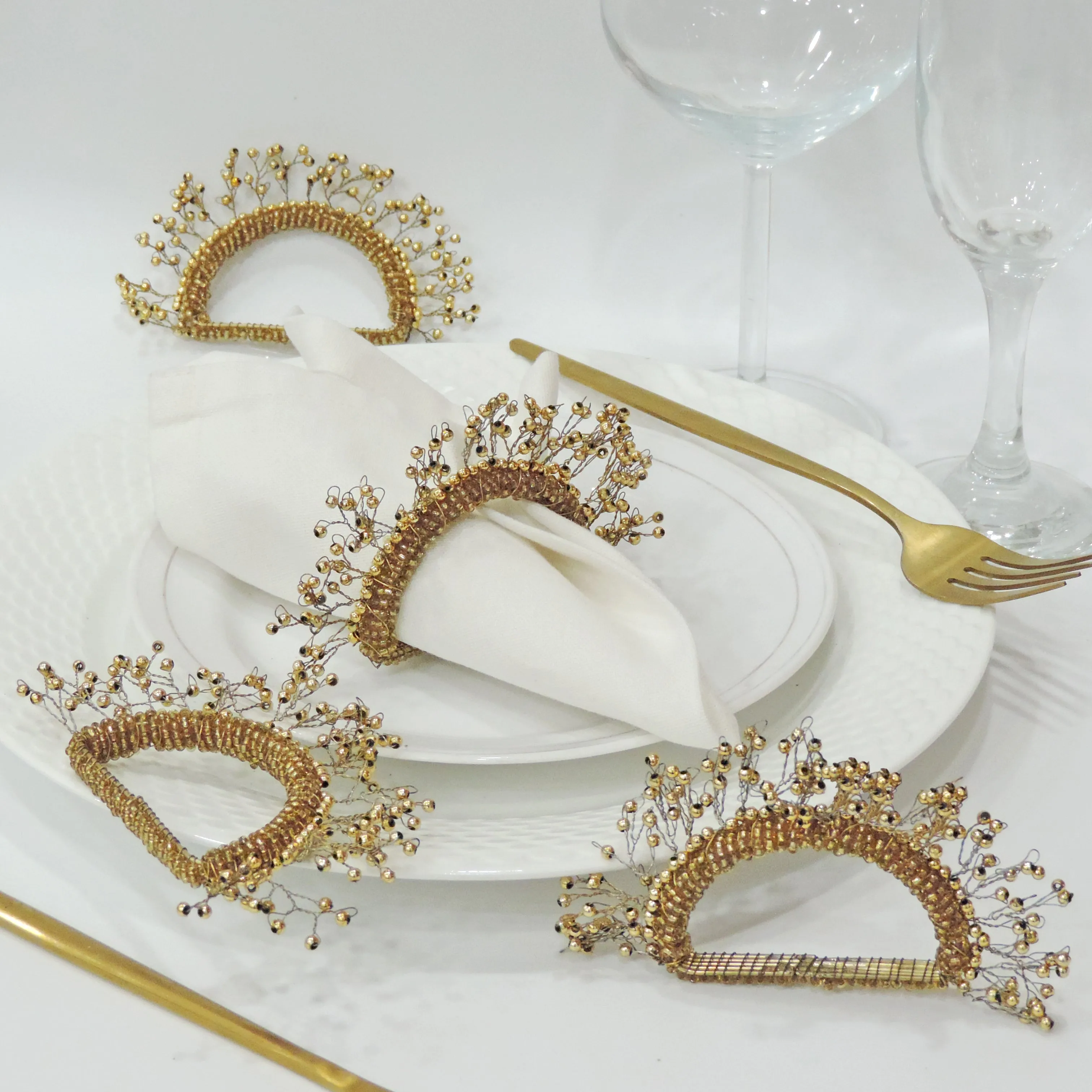 D Shape Napkin Rings Set of 4