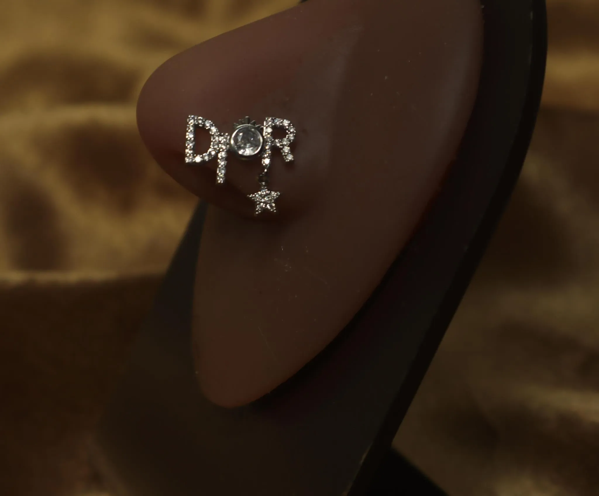 D Word with Star and Circle Nose Ring