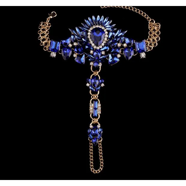 Dark Queen Full Crystal Rhinestone Anklet - 7 Variants