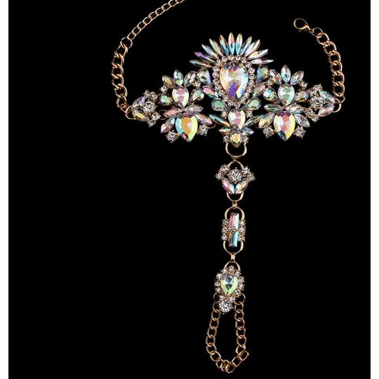 Dark Queen Full Crystal Rhinestone Anklet - 7 Variants
