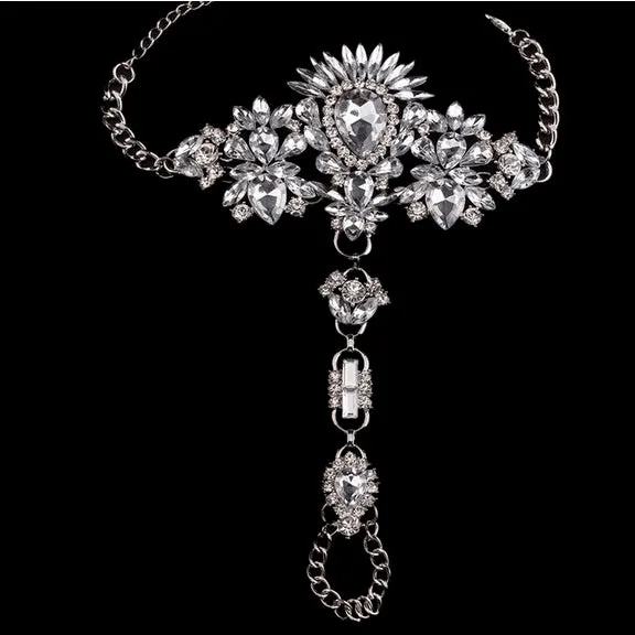 Dark Queen Full Crystal Rhinestone Anklet - 7 Variants