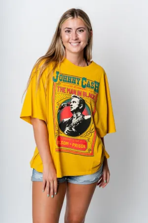 DayDreamer Johnny Cash man in black oversized tee golden daze