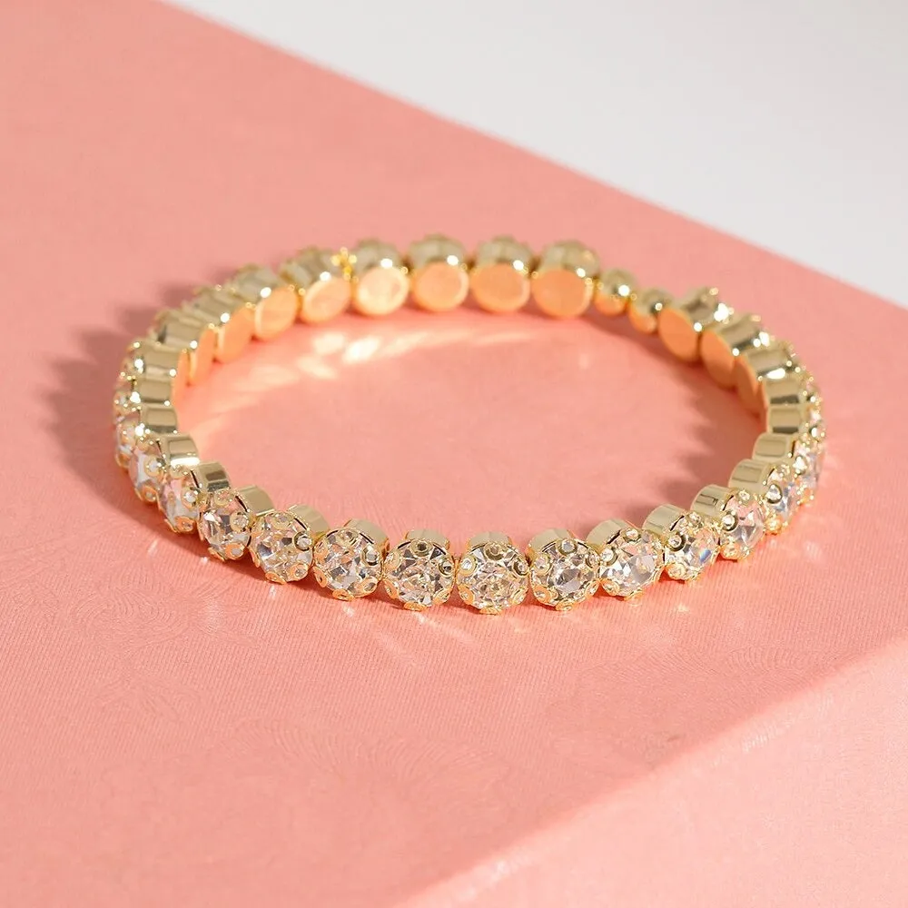 Dazzling Rhinestone Tennis Chain Choker Necklaces Jewelry