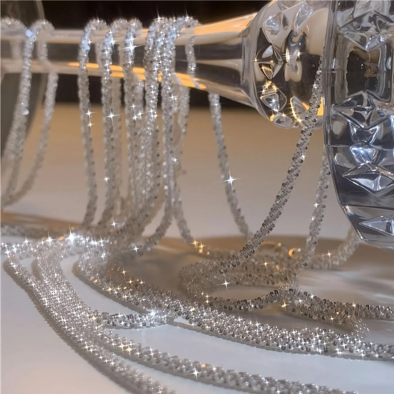 Dazzling Silver Plate Necklaces Set (2 pcs)
