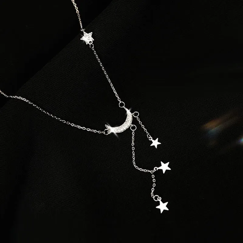 Dazzling Star & Moon Necklace