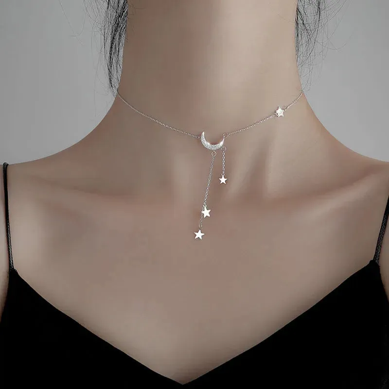 Dazzling Star & Moon Necklace
