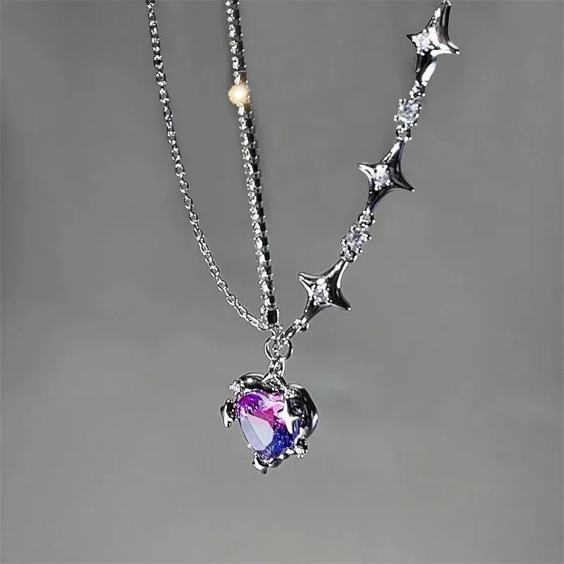 Dazzling Star & Moon Necklace