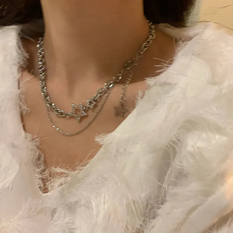 Dazzling Star & Moon Necklace