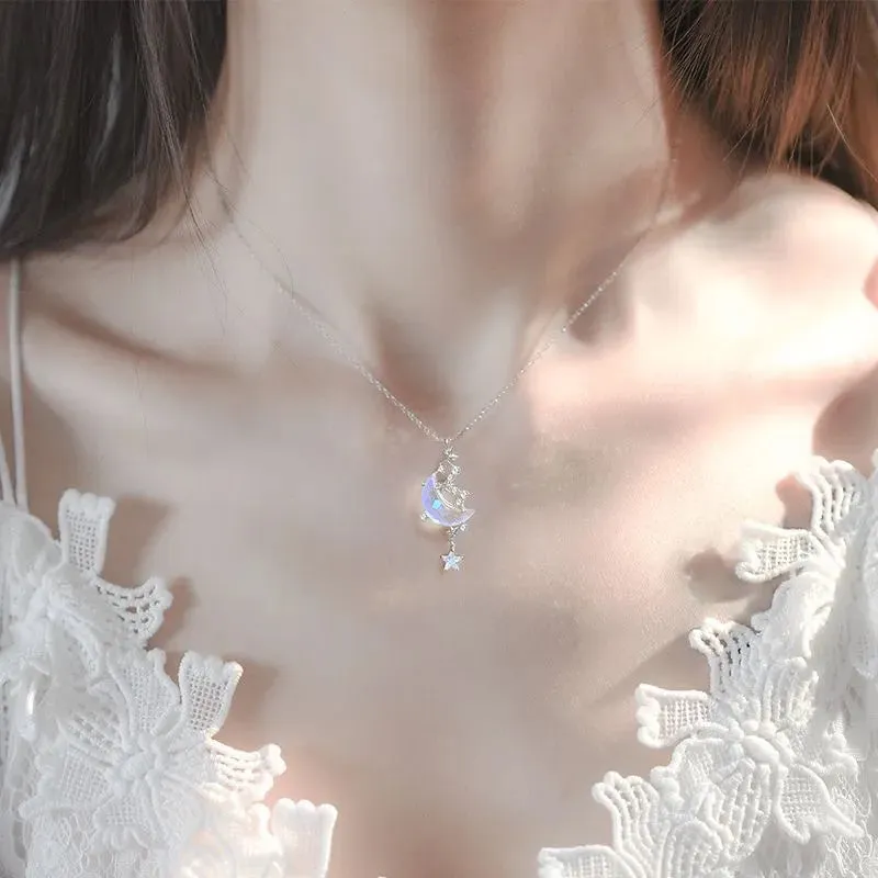 Dazzling Star & Moon Necklace