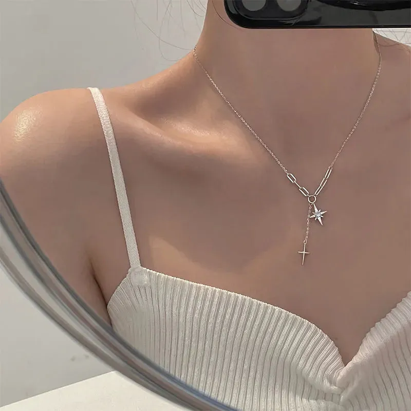 Dazzling Star & Moon Necklace