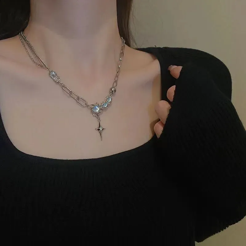 Dazzling Star & Moon Necklace