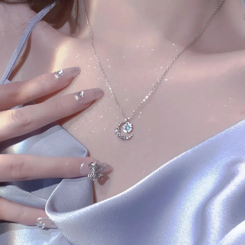 Dazzling Star & Moon Necklace
