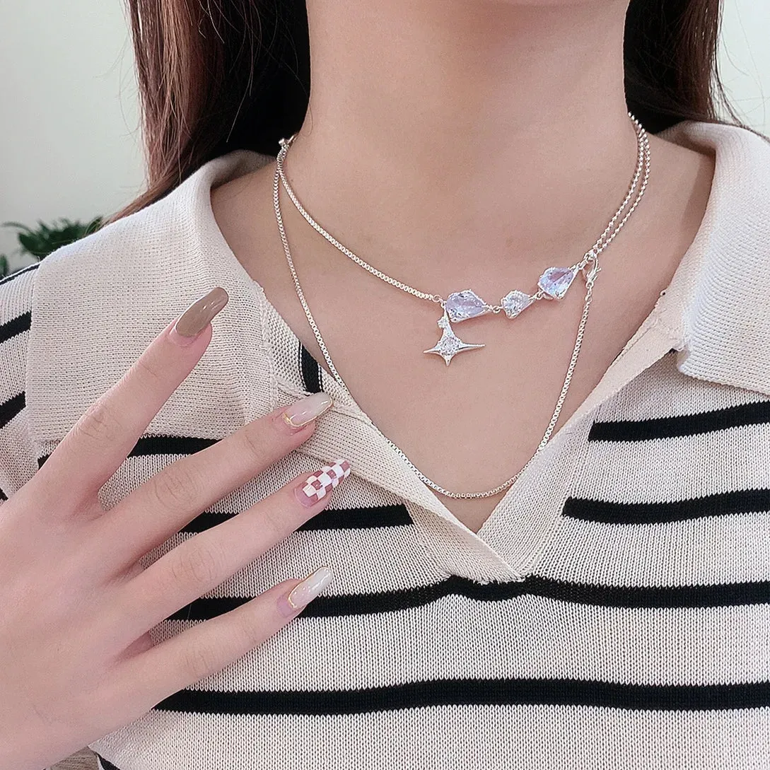Dazzling Star & Moon Necklace