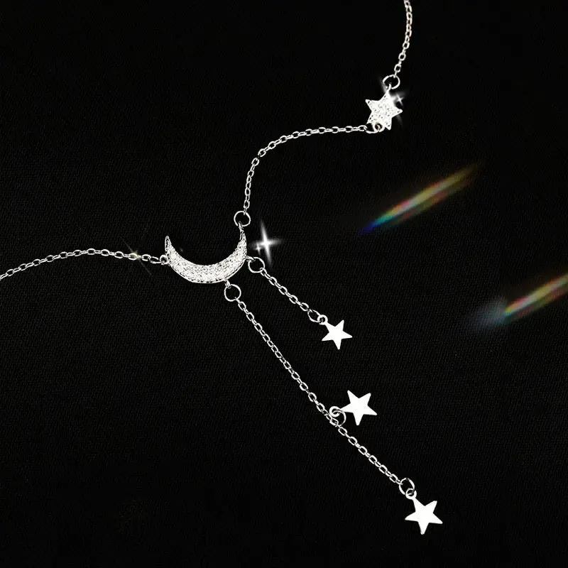 Dazzling Star & Moon Necklace