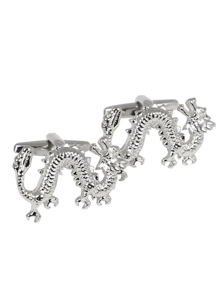 DCLIC Chinese Dragon Cufflink - Silver