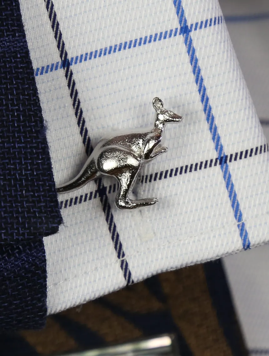 DCLIC Kangaroo Cufflinks - Sterling Silver