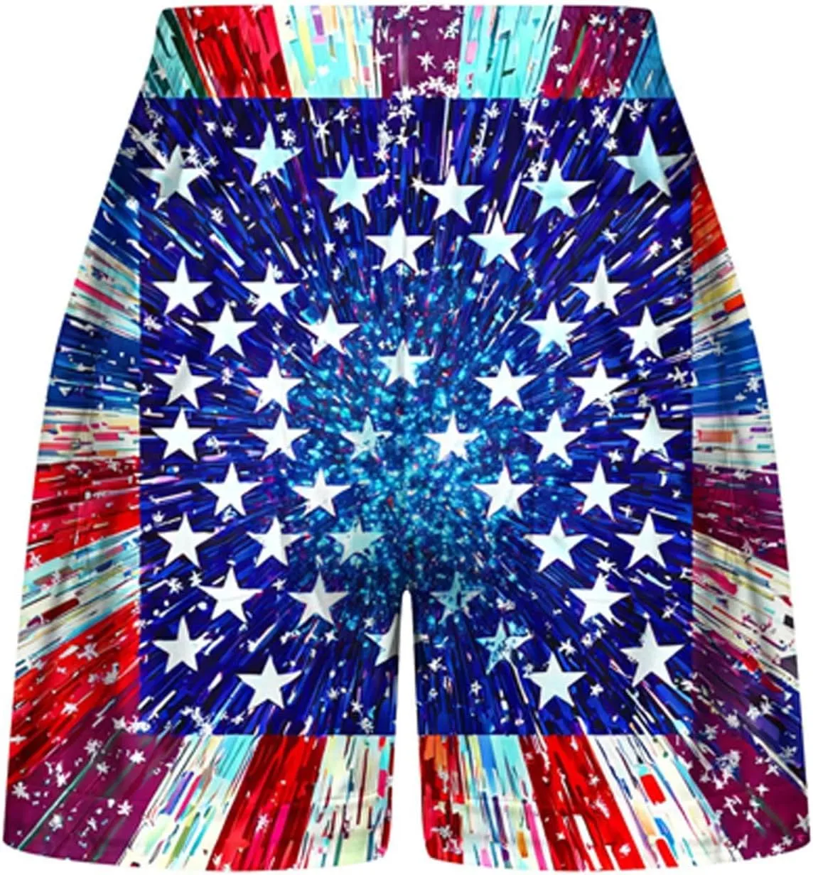 DDAPJ pyju American Flag Shorts for Women 2025 Summer Casual Drawstring High Waist Shorts Star Striped 4th of July Outfits