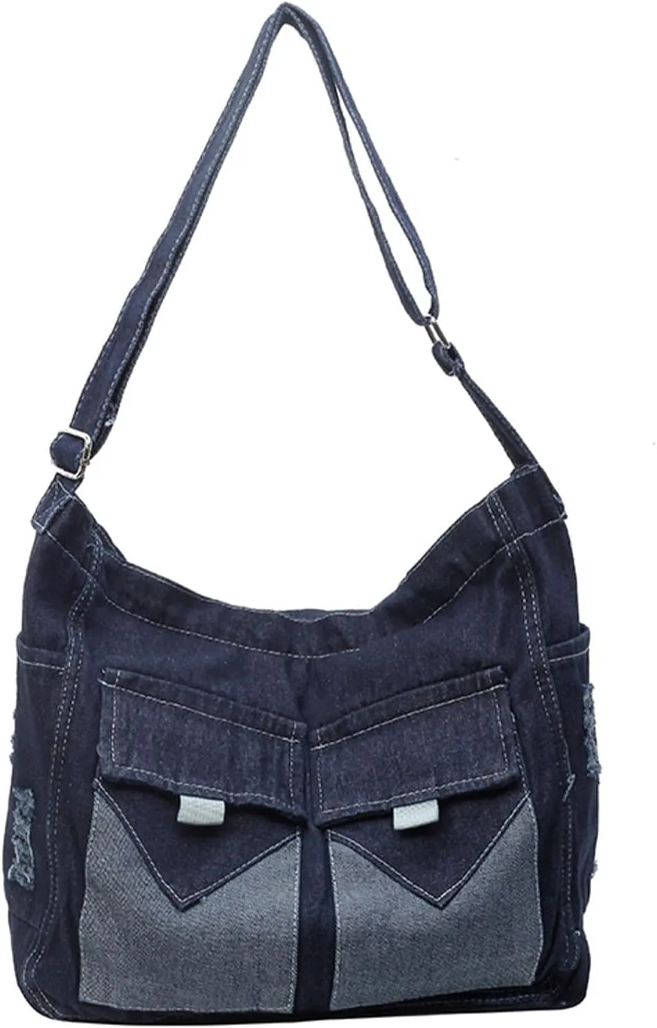 Denim Messenger Bag Y2K Jean Purses for Women Denim Shoulder Bag Crossbody Handbag