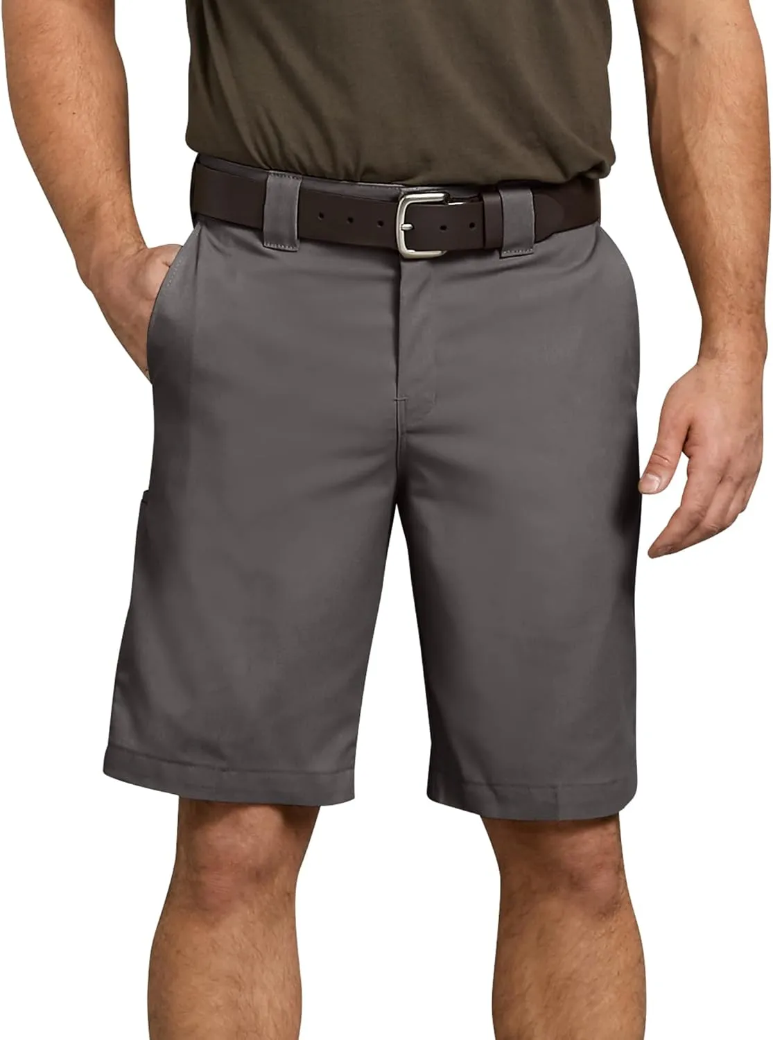 Dickies Men's 11 Inch Relaxed-Fit Stretch-Twill Work Short