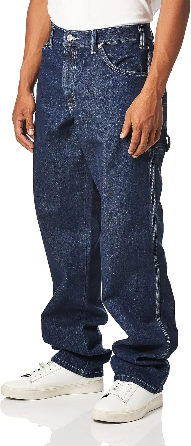 Dickies mens Relaxed Fit Carpenter jeans, Indigo Blue, 40W x 32L US