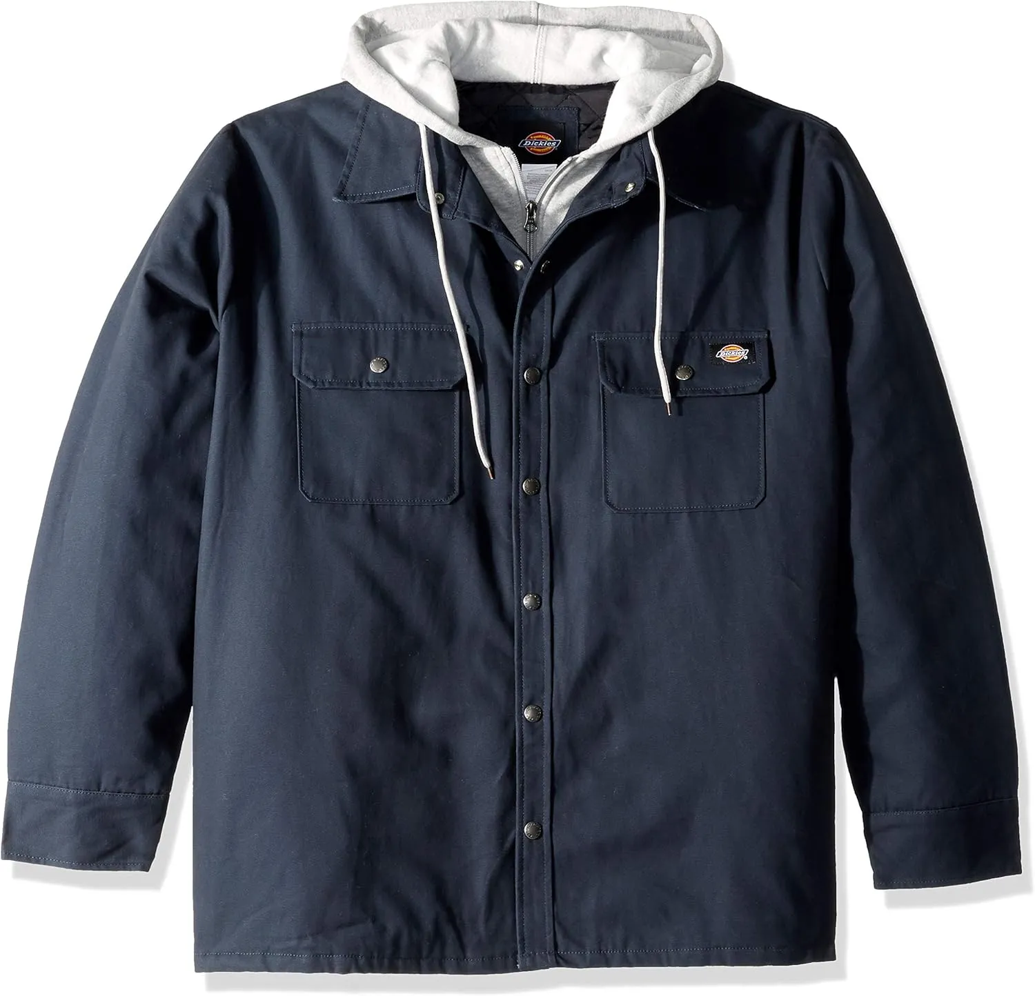 Dickies Men's Relaxed Fit Hooded Duck Quilted Shirt Jacket