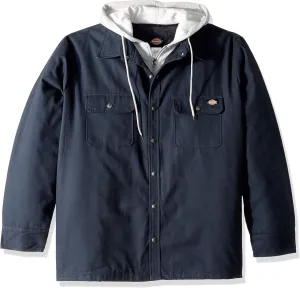 Dickies Men's Relaxed Fit Hooded Duck Quilted Shirt Jacket