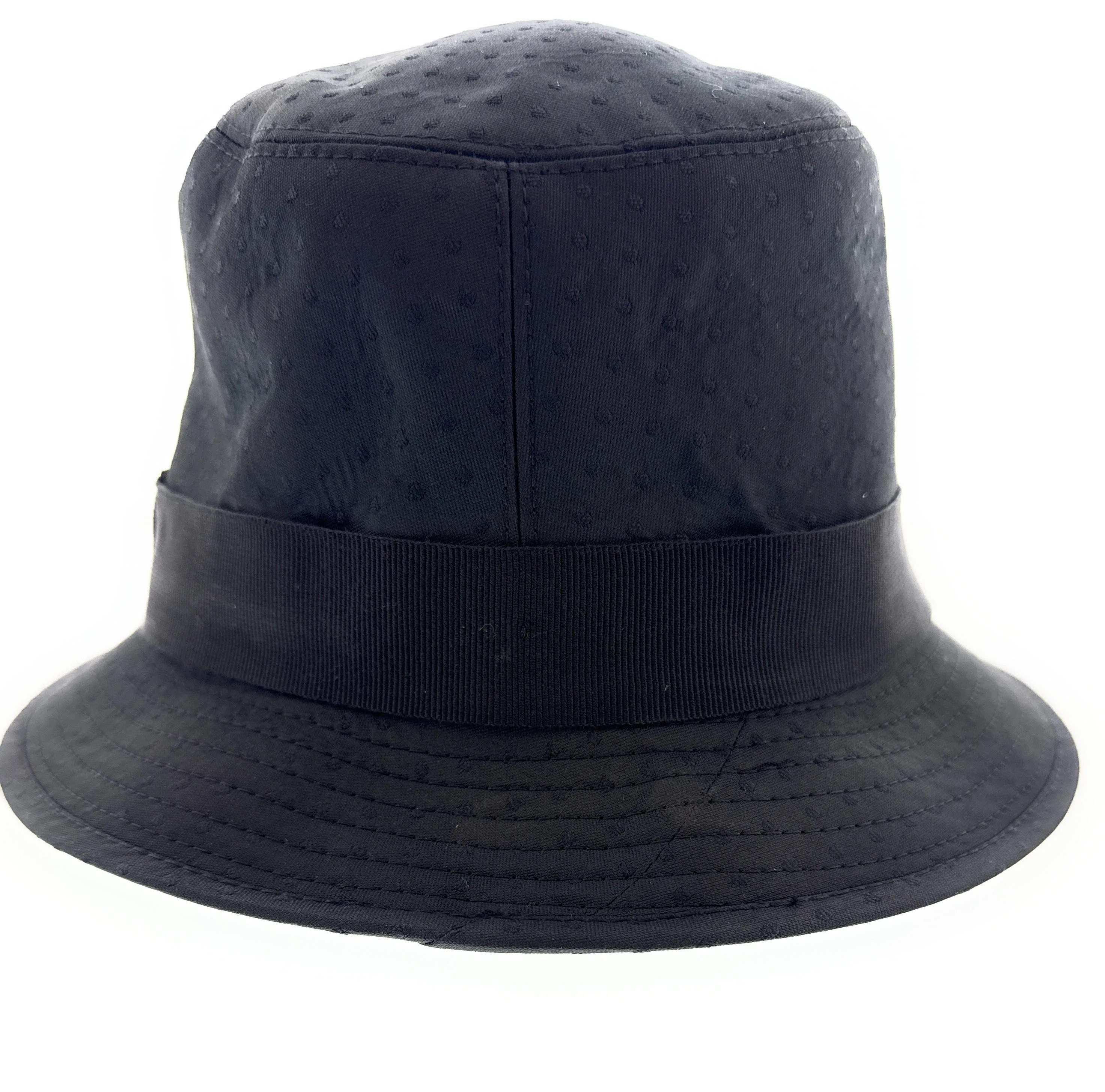 Dolce & Gabbana Black Cotton Blend Bucket with Bow Band -Adult M