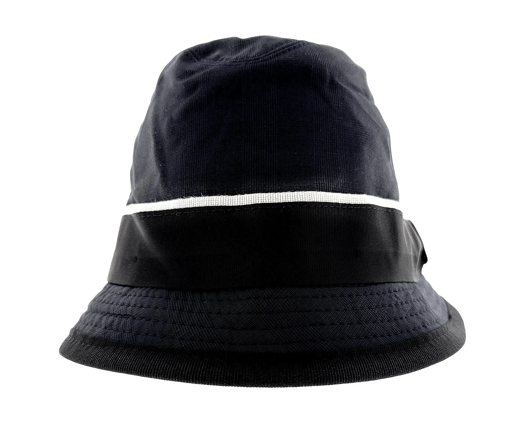 Dolce & Gabbana Men’s Grey Pure Cotton Bucket Hat with Bow Band-Adult M