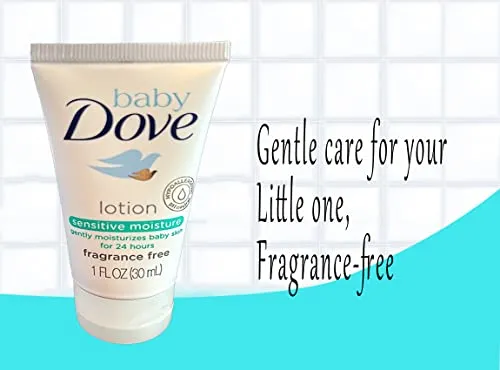 Dovè Báby Lotion Sensitive Moisture 30ml,Travel Size, a mini lotion moisturizer, gentle, hypoallergenic formula is perfect for delicate baby skin, providing long-lasting hydration and nourishment, Pack of 6