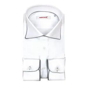Dress Shirt with Grey Piping Detail