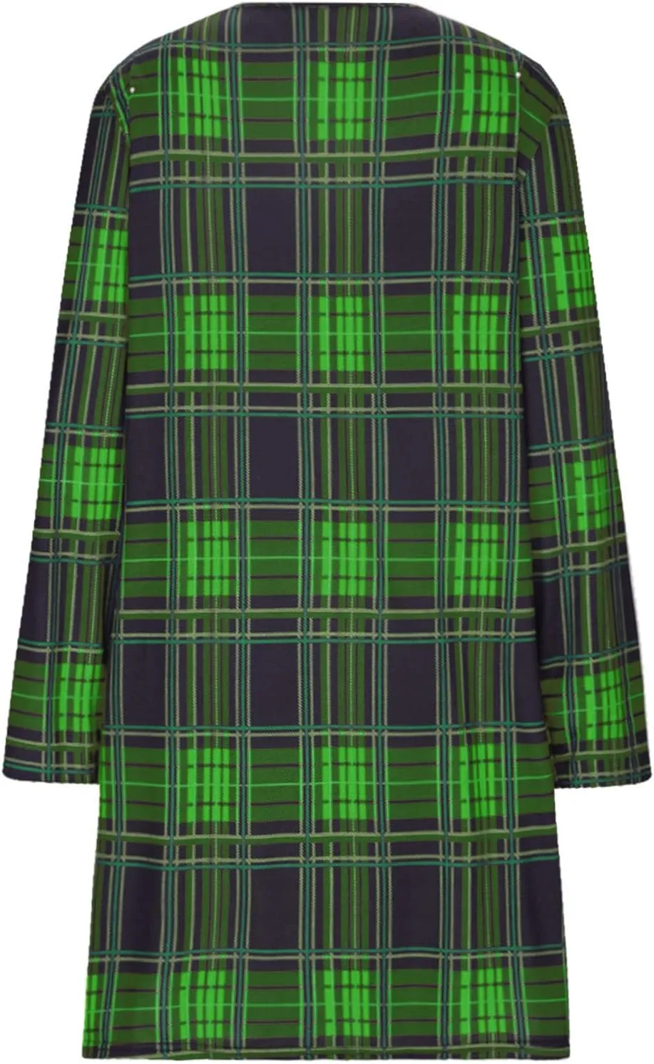 Dresses for Women Casual 2024 Plaid Knitted Long Sleeve Pleated Dress v Neck Loose Flowy Outdoor Fall Bodycon Dresses