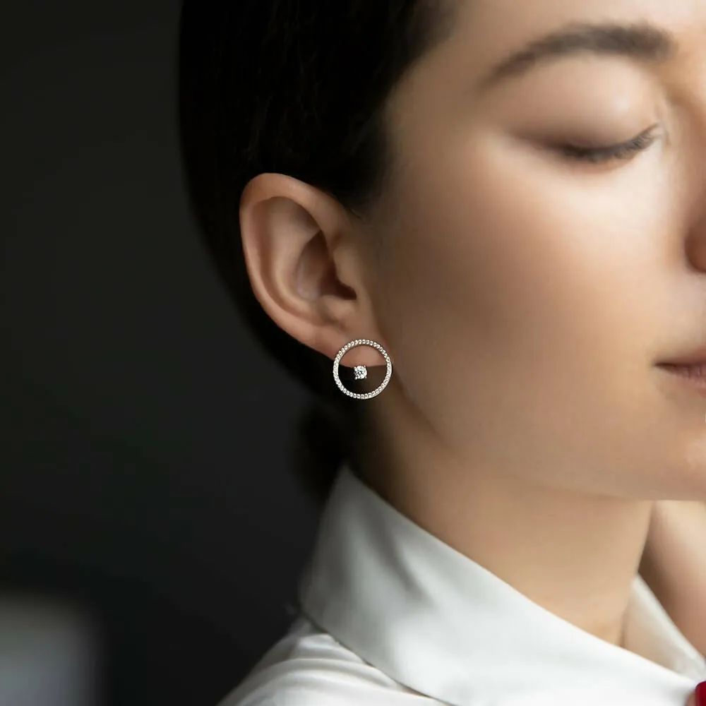 Earrings-jackets Full Moon