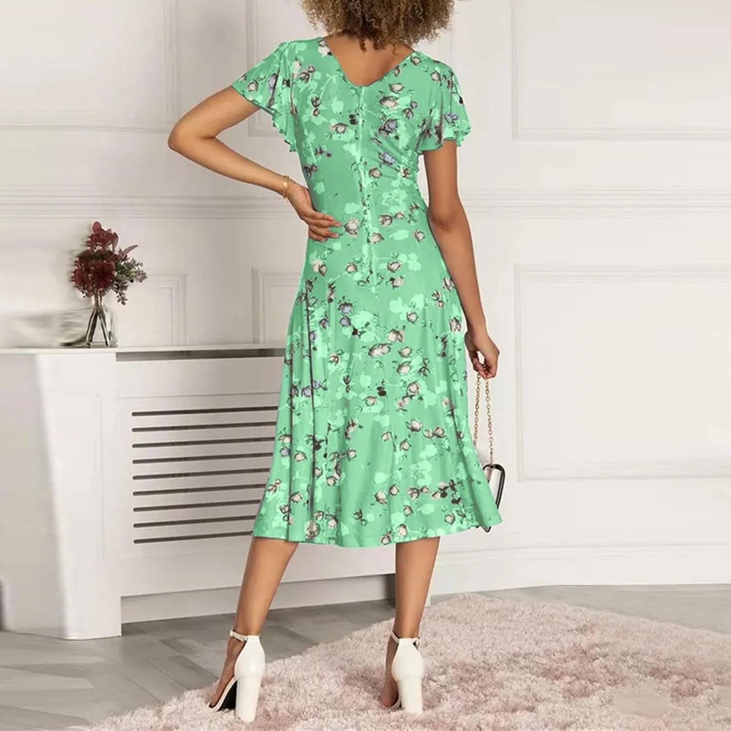 Easter Dress for Women Summer Dresses for Women 2025 Swing Chiffon Dress Fitted Spring Summer