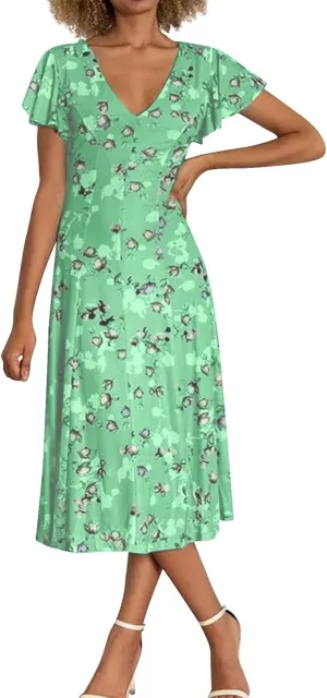 Easter Dress for Women Summer Dresses for Women 2025 Swing Chiffon Dress Fitted Spring Summer