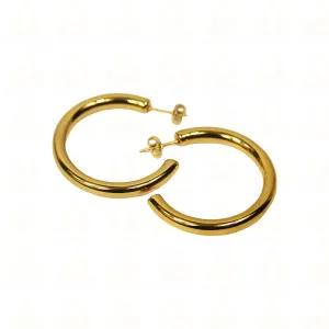 Elegant Gold, Rose gold and Silver Hoop Earrings.