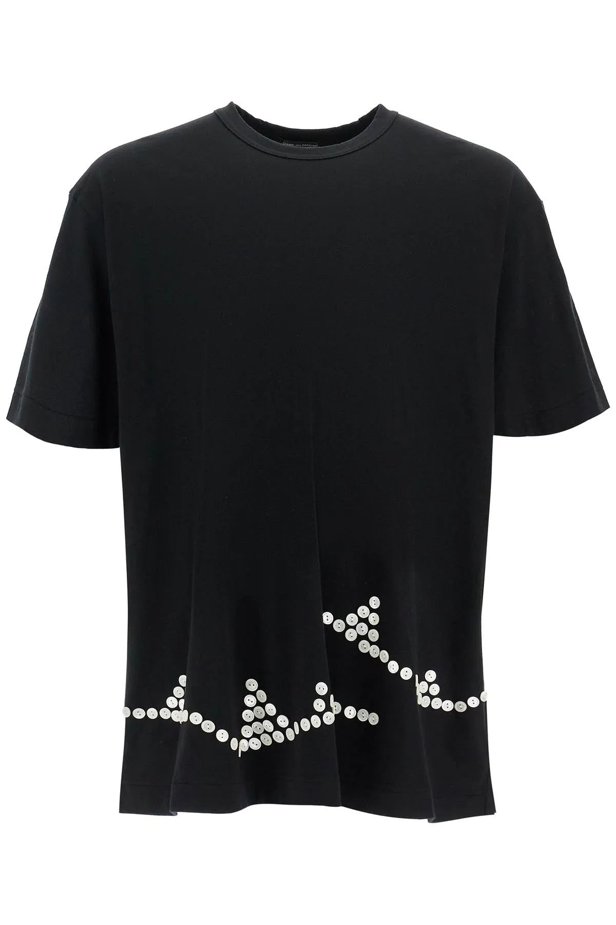 embroidered button-up t PN T017 BLACK
