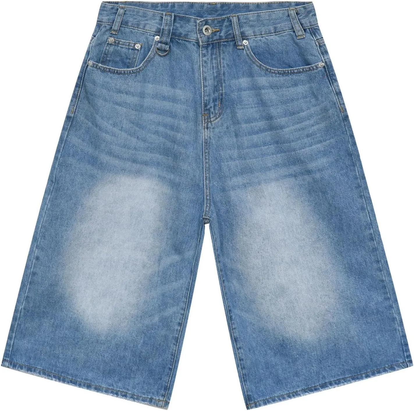 EMMIOL Mens Baggy Jean Shorts Loose Fit Denim Shorts Men Summer Casual Jorts Y2k Hip Hop Short Jeans Streetwear Clothes