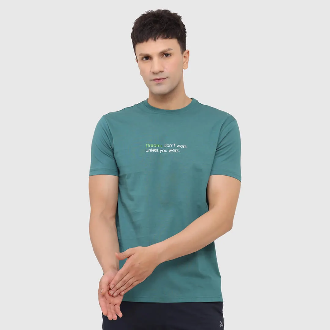 Essential Liner T-shirt- Pine Green