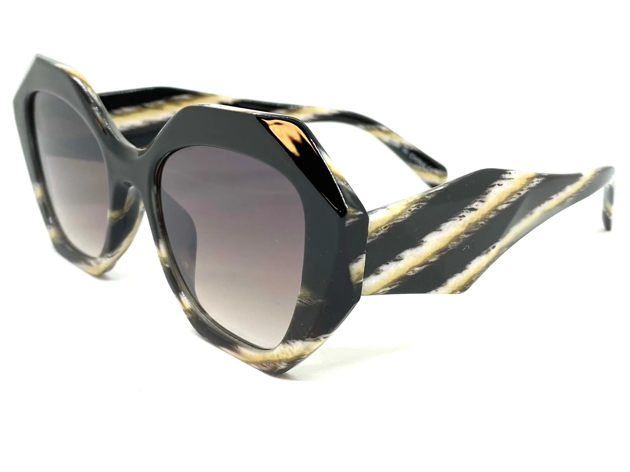 Exaggerated Vintage Retro Style SUNGLASSES Funky Animal Print Frame E1683