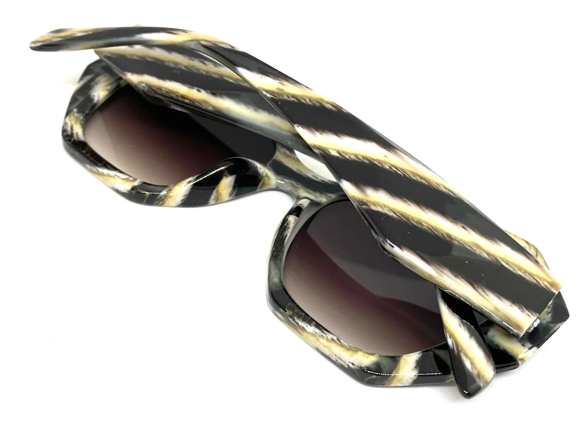 Exaggerated Vintage Retro Style SUNGLASSES Funky Animal Print Frame E1683