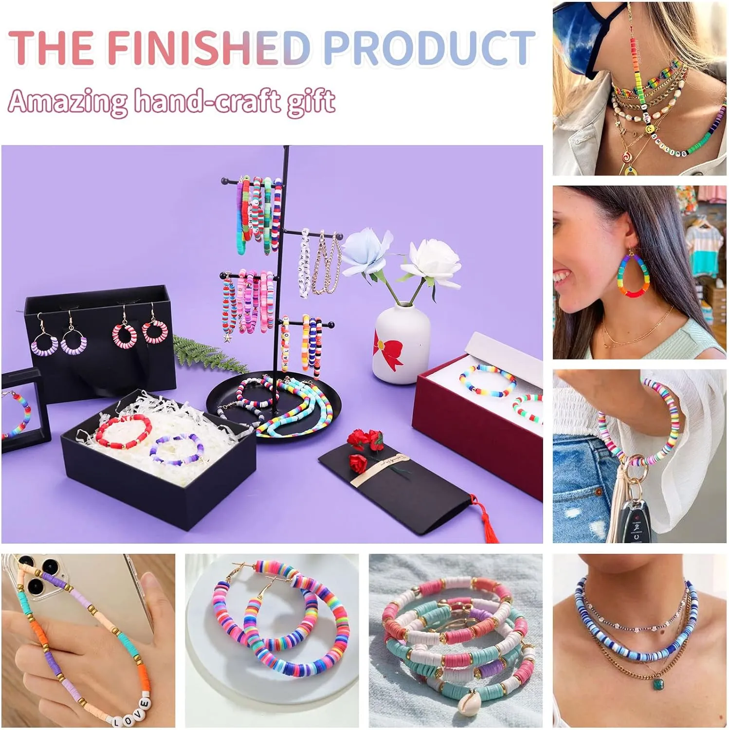 [EXCLUSIVE FREE GIFT] 6600 Clay Beads Bracelet Making Kit - 24 Colors