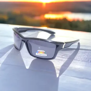 EYESafety Shine Black Polarized Sports Sunglasses 9755BK
