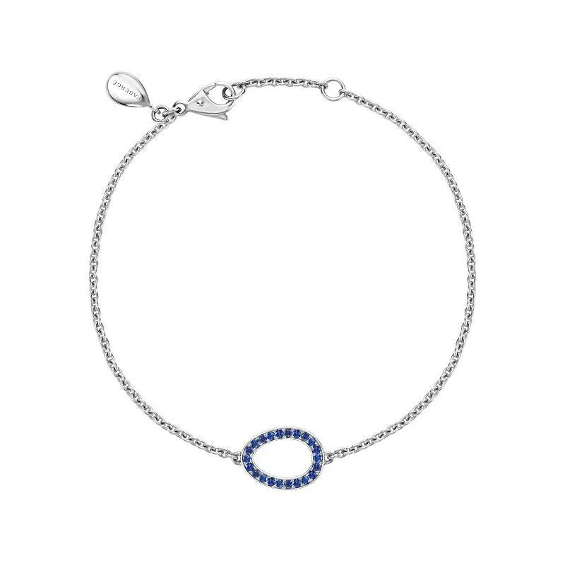 Faberge Colours of Love Sasha 18ct White Gold Sapphire Egg Bracelet