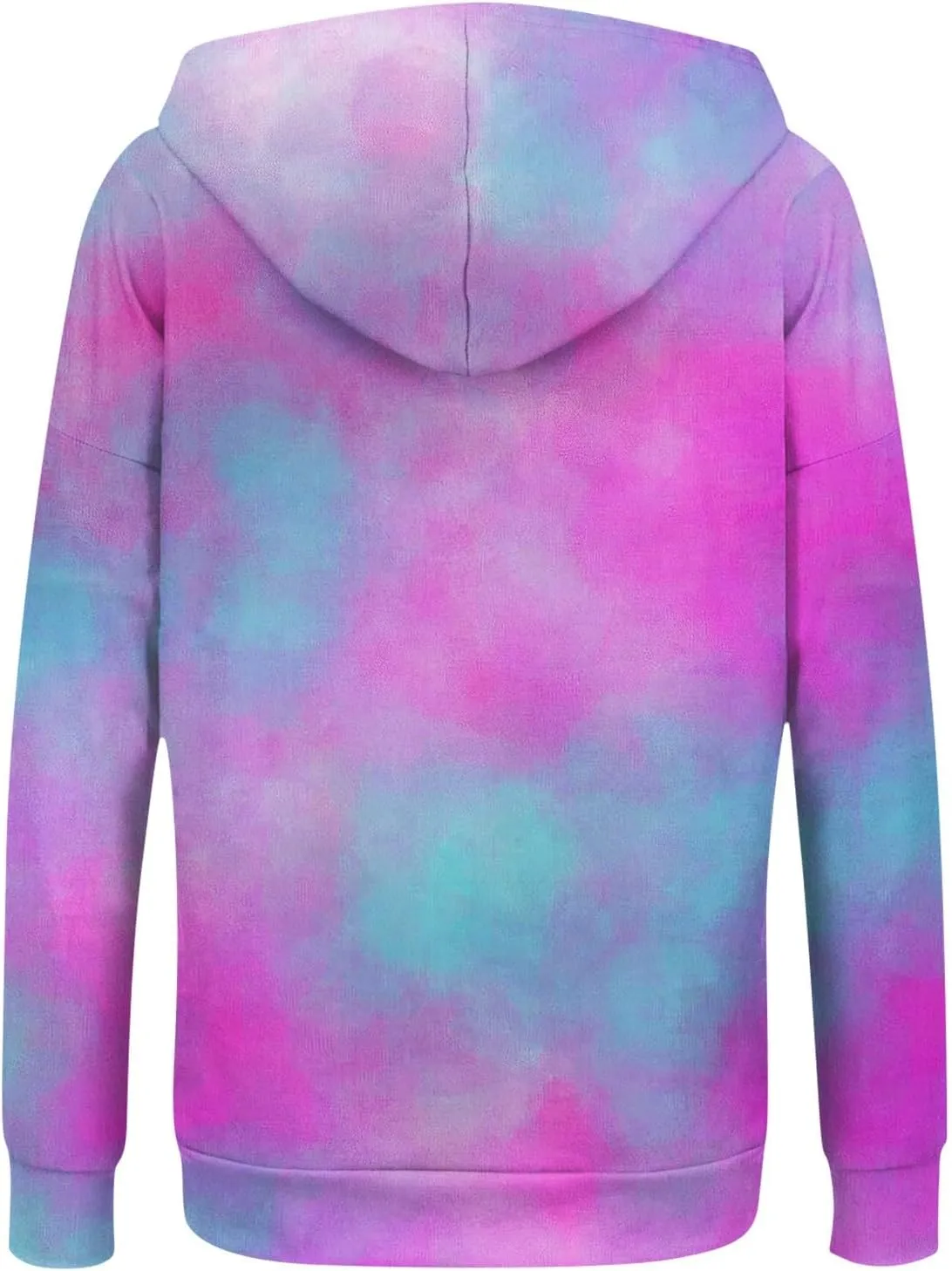 Fall Clothes For Women 2024 Zip Up Long Sleeve Hooded Sweatshirts With Pocket Drawstring Gradient Hoodies