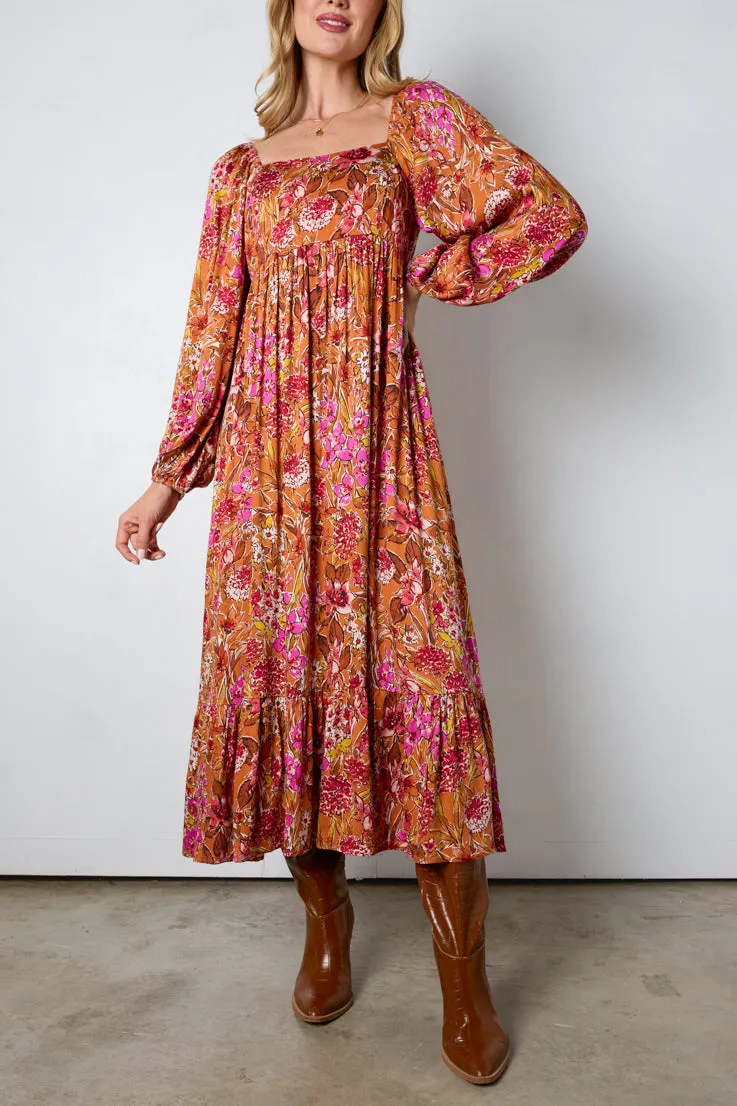 Fall Florals Maxi Dress